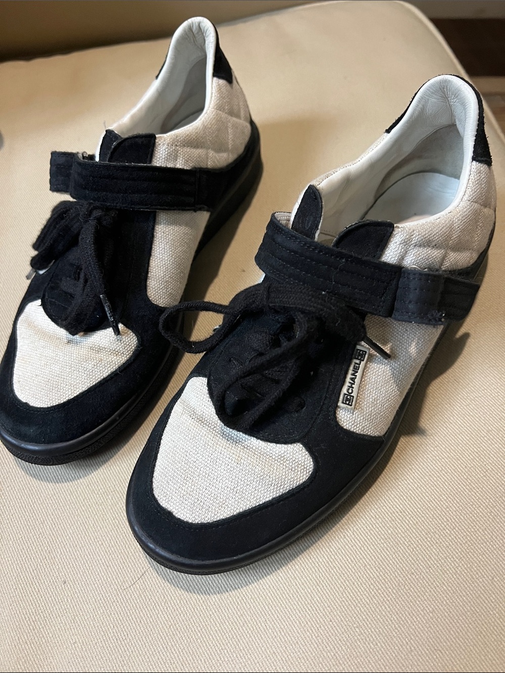Chanel Black and White sneakers